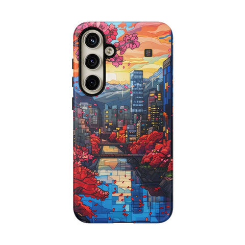Galaxy S22 | S22 Plus | S22 Ultra | S23 | S23 Plus | S23 Ultra | S24 | S24 Plus | S24 Ultra β Blossoms,Cityscape,River,Skyscrapers β front
