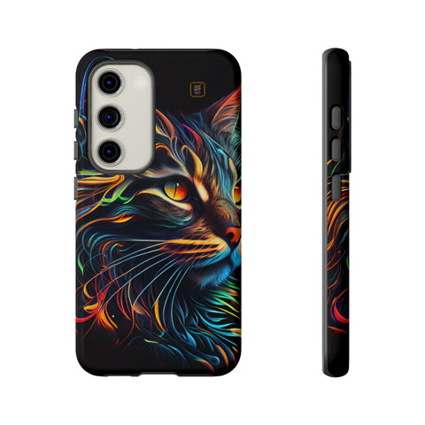 Galaxy S22 | S22 Plus | S22 Ultra | S23 | S23 Plus | S23 Ultra β Abstract,Cat,Colorful,Vibrant β front-and-side