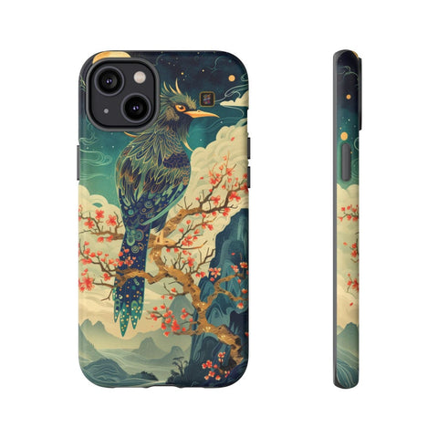 iPhone 14 | 14 Pro | 14 Plus | 14 Pro Max | 15 | 15 Pro | 15 Plus | 15 Pro Max β Bird,Fantasy,Moonlit,Mystical β front-and-side