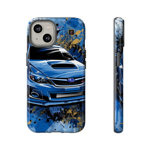 iPhone 14 | 14 Pro | 14 Plus | 14 Pro Max | 15 | 15 Pro | 15 Plus | 15 Pro Max β Artistic,Automobile,Blue,Impreza β front-and-side