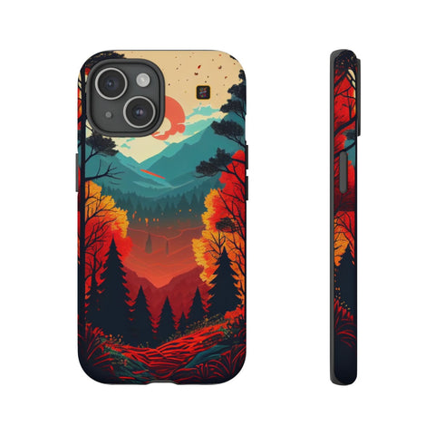 iPhone 14 | 14 Pro | 14 Plus | 14 Pro Max | 15 | 15 Pro | 15 Plus | 15 Pro Max β Autumnal,Forest,Mountainscape,Sunset β front-and-side