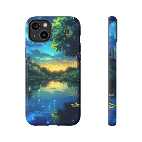 iPhone 14 | 14 Pro | 14 Plus | 14 Pro Max | 15 | 15 Pro | 15 Plus | 15 Pro Max β DreamyNightscape,EnchantedForest,GlowingWaterlilies,StarrySky β front-and-side