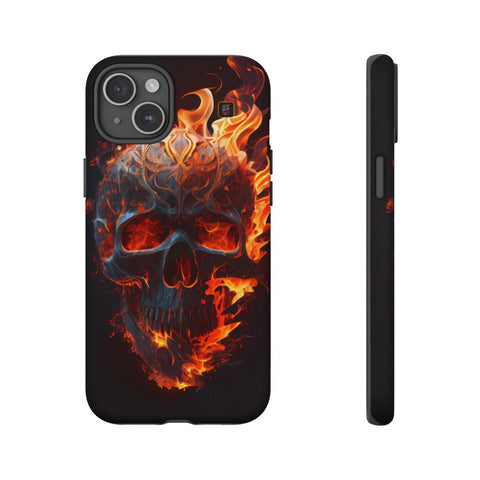 iPhone 14 | 14 Pro | 14 Plus | 14 Pro Max | 15 | 15 Pro | 15 Plus | 15 Pro Max β Blaze,FieryArtwork,Skull,VisualSpectacle β front-and-side