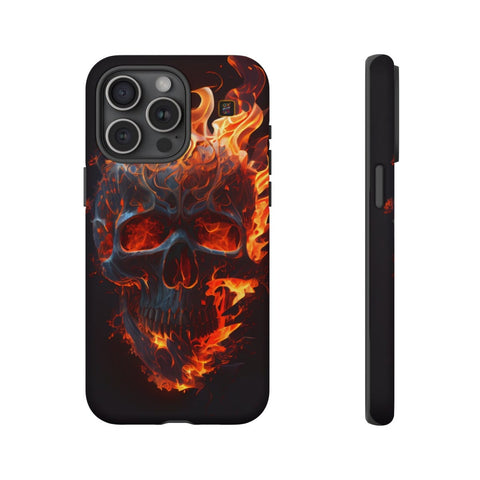 iPhone 14 | 14 Pro | 14 Plus | 14 Pro Max | 15 | 15 Pro | 15 Plus | 15 Pro Max β Blaze,FieryArtwork,Skull,VisualSpectacle β front-and-side
