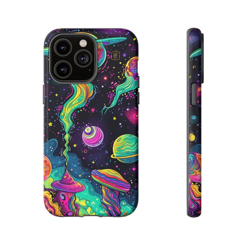 iPhone 14 | 14 Pro | 14 Plus | 14 Pro Max | 15 | 15 Pro | 15 Plus | 15 Pro Max – Cosmic,Enchanted,Planets,Vibrant – front-and-side
