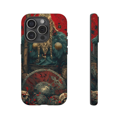 iPhone 14 | 14 Pro | 14 Plus | 14 Pro Max | 15 | 15 Pro | 15 Plus | 15 Pro Max β Axe,Battlefield,Fierce,Warrior β front-and-side