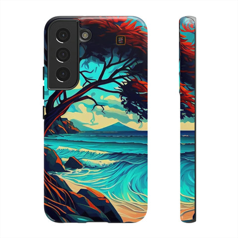 Galaxy S22 | S22 Plus | S22 Ultra | S23 | S23 Plus | S23 Ultra – Beach,Enchanted,Seascape,Trees – front-and-side