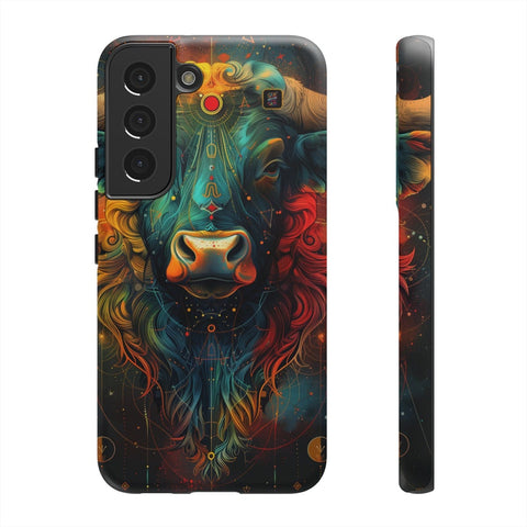 Galaxy S22 | S22 Plus | S22 Ultra | S23 | S23 Plus | S23 Ultra | S24 | S24 Plus | S24 Ultra β Astrology,Bull,Colorful,Taurus β front-and-side