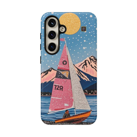 Galaxy S22 | S22 Plus | S22 Ultra | S23 | S23 Plus | S23 Ultra | S24 | S24 Plus | S24 Ultra β Aurora,Mountains,Sailboat,Whimsical β front