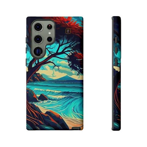 Galaxy S22 | S22 Plus | S22 Ultra | S23 | S23 Plus | S23 Ultra – Beach,Enchanted,Seascape,Trees – front-and-side