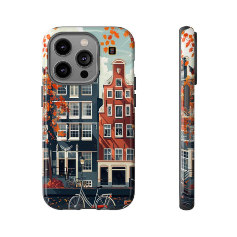 iPhone 14 | 14 Pro | 14 Plus | 14 Pro Max | 15 | 15 Pro | 15 Plus | 15 Pro Max β Autumn,Fall,Amsterdam,Bicycles β front-and-side
