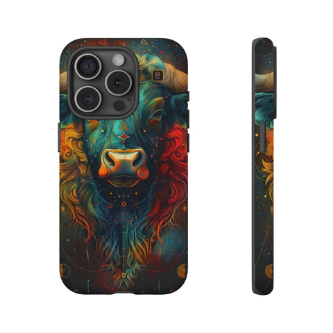 iPhone 14 | 14 Pro | 14 Plus | 14 Pro Max | 15 | 15 Pro | 15 Plus | 15 Pro Max β Astrology,Bull,Colorful,Taurus β front-and-side