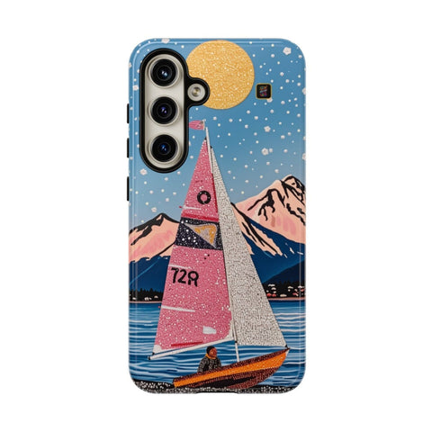 Galaxy S22 | S22 Plus | S22 Ultra | S23 | S23 Plus | S23 Ultra | S24 | S24 Plus | S24 Ultra β Aurora,Mountains,Sailboat,Whimsical β front