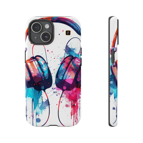 iPhone 14 | 14 Pro | 14 Plus | 14 Pro Max | 15 | 15 Pro | 15 Plus | 15 Pro Max β Artistic,Headphones,Splash,Vibrant β front-and-side