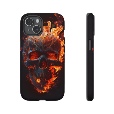 iPhone 14 | 14 Pro | 14 Plus | 14 Pro Max | 15 | 15 Pro | 15 Plus | 15 Pro Max β Blaze,FieryArtwork,Skull,VisualSpectacle β front-and-side