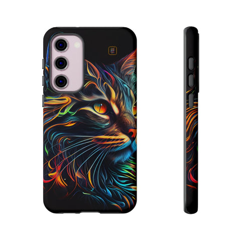Galaxy S22 | S22 Plus | S22 Ultra | S23 | S23 Plus | S23 Ultra β Abstract,Cat,Colorful,Vibrant β front-and-side