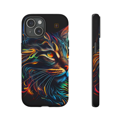 iPhone 14 | 14 Pro | 14 Plus | 14 Pro Max | 15 | 15 Pro | 15 Plus | 15 Pro Max β Abstract,Cat,Colorful,Vibrant β front-and-side