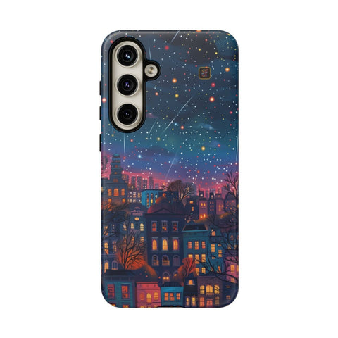 Galaxy S22 | S22 Plus | S22 Ultra | S23 | S23 Plus | S23 Ultra | S24 | S24 Plus | S24 Ultra β Buildings,GlowingNight,ShootingStars,Trees β front