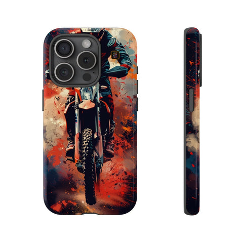 iPhone 14 | 14 Pro | 14 Plus | 14 Pro Max | 15 | 15 Pro | 15 Plus | 15 Pro Max β Dirtbike,Energy,Graffiti,Rider β front-and-side