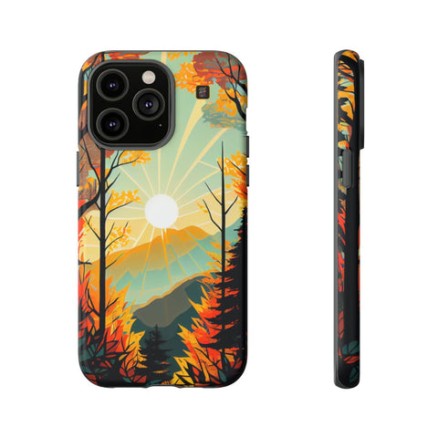 iPhone 14 | 14 Pro | 14 Plus | 14 Pro Max | 15 | 15 Pro | 15 Plus | 15 Pro Max β Autumn,Majestic,Sunbeam,Trees β front-and-side