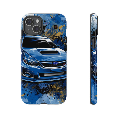 iPhone 14 | 14 Pro | 14 Plus | 14 Pro Max | 15 | 15 Pro | 15 Plus | 15 Pro Max β Artistic,Automobile,Blue,Impreza β front-and-side