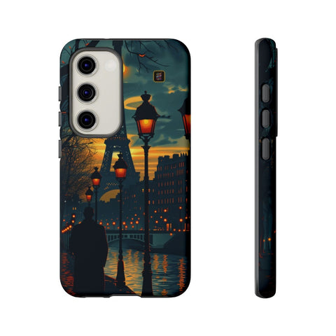 Galaxy S22 | S22 Plus | S22 Ultra | S23 | S23 Plus | S23 Ultra | S24 | S24 Plus | S24 Ultra – Eiffel,Twilight,Parisian,Streetlamps – front-and-side