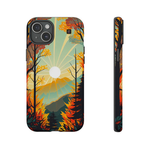 iPhone 14 | 14 Pro | 14 Plus | 14 Pro Max | 15 | 15 Pro | 15 Plus | 15 Pro Max β Autumn,Majestic,Sunbeam,Trees β front-and-side