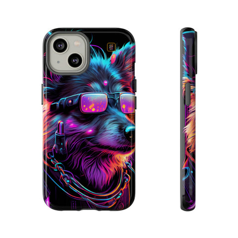iPhone 14 | 14 Pro | 14 Plus | 14 Pro Max | 15 | 15 Pro | 15 Plus | 15 Pro Max β Cyberdog,Neon,Glasses,Sunglasses β front-and-side