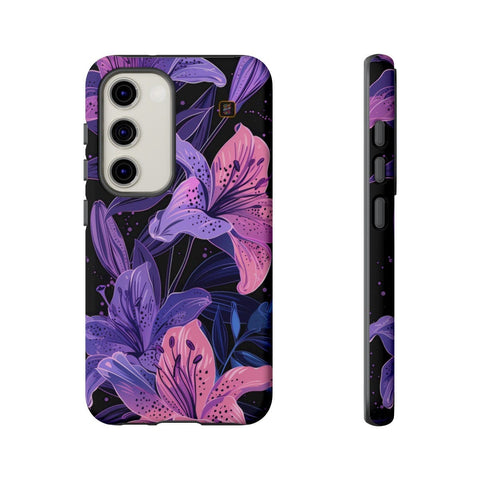 Galaxy S22 | S22 Plus | S22 Ultra | S23 | S23 Plus | S23 Ultra | S24 | S24 Plus | S24 Ultra β DarkFantasy,Floral,Intricate,Lilies β front-and-side