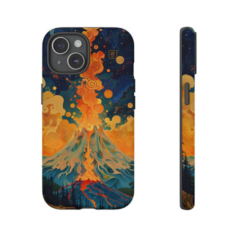 iPhone 14 | 14 Pro | 14 Plus | 14 Pro Max | 15 | 15 Pro | 15 Plus | 15 Pro Max – Colorful,Lava,Moon,Volcano – front-and-side