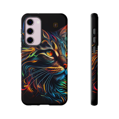 Galaxy S22 | S22 Plus | S22 Ultra | S23 | S23 Plus | S23 Ultra β Abstract,Cat,Colorful,Vibrant β front-and-side