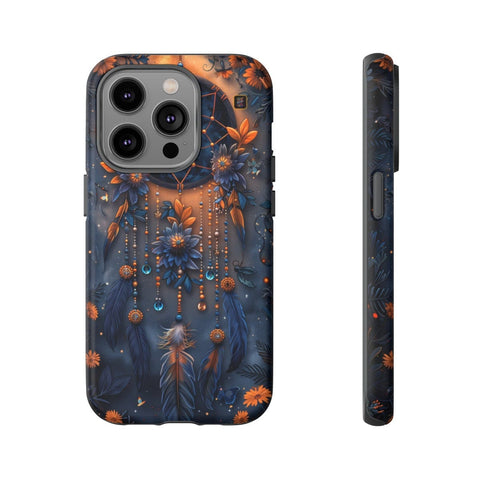iPhone 14 | 14 Pro | 14 Plus | 14 Pro Max | 15 | 15 Pro | 15 Plus | 15 Pro Max β Beads,Dreamcatcher,Enchanted,Feathers β front-and-side