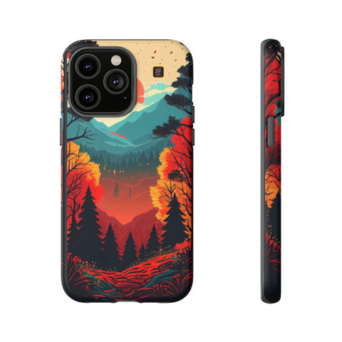 iPhone 14 | 14 Pro | 14 Plus | 14 Pro Max | 15 | 15 Pro | 15 Plus | 15 Pro Max β Autumnal,Forest,Mountainscape,Sunset β front-and-side