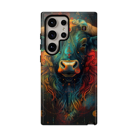 Galaxy S22 | S22 Plus | S22 Ultra | S23 | S23 Plus | S23 Ultra | S24 | S24 Plus | S24 Ultra β Astrology,Bull,Colorful,Taurus β front