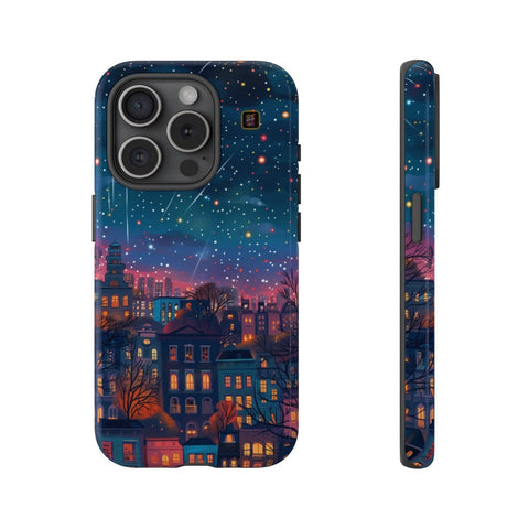 iPhone 14 | 14 Pro | 14 Plus | 14 Pro Max | 15 | 15 Pro | 15 Plus | 15 Pro Max β Buildings,GlowingNight,ShootingStars,Trees β front-and-side