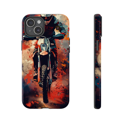 iPhone 14 | 14 Pro | 14 Plus | 14 Pro Max | 15 | 15 Pro | 15 Plus | 15 Pro Max β Dirtbike,Energy,Graffiti,Rider β front-and-side