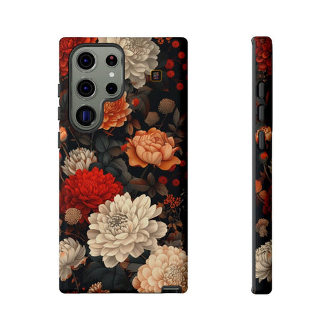 Galaxy S22 | S22 Plus | S22 Ultra | S23 | S23 Plus | S23 Ultra | S24 | S24 Plus | S24 Ultra β CherryBlossoms,Chrysanthemums,FloralWallpaper,IntricateDesign β front-and-side