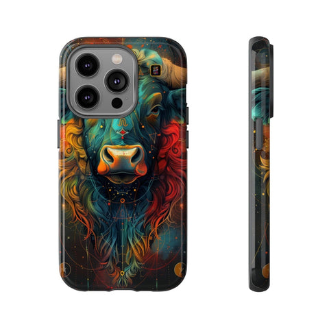 iPhone 14 | 14 Pro | 14 Plus | 14 Pro Max | 15 | 15 Pro | 15 Plus | 15 Pro Max β Astrology,Bull,Colorful,Taurus β front-and-side
