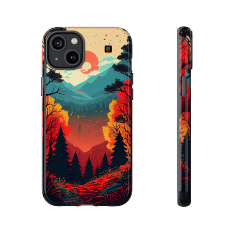 iPhone 14 | 14 Pro | 14 Plus | 14 Pro Max | 15 | 15 Pro | 15 Plus | 15 Pro Max β Autumnal,Forest,Mountainscape,Sunset β front-and-side