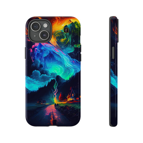 iPhone 14 | 14 Pro | 14 Plus | 14 Pro Max | 15 | 15 Pro | 15 Plus | 15 Pro Max β Enchanted,Mountains,StarrySky,Vibrant β front-and-side