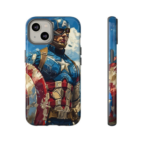 iPhone 14 | 14 Pro | 14 Plus | 14 Pro Max | 15 | 15 Pro | 15 Plus | 15 Pro Max – BlueSky,CaptainAmerica,Dynamic,Shield – front-and-side