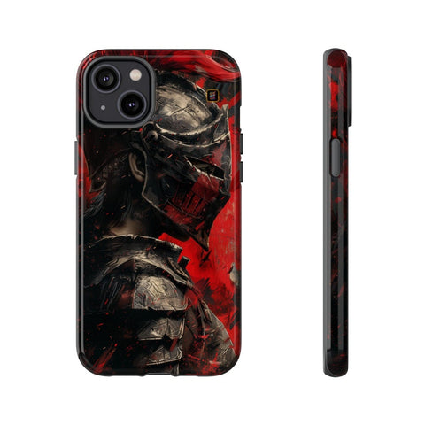 iPhone 14 | 14 Pro | 14 Plus | 14 Pro Max | 15 | 15 Pro | 15 Plus | 15 Pro Max β Armor,Knight,Medieval,RedPlume β front-and-side
