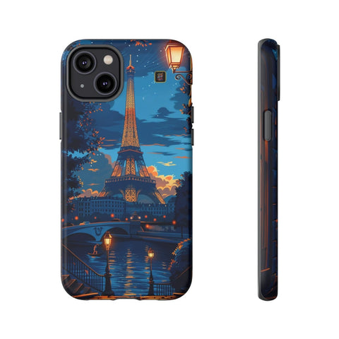 iPhone 14 | 14 Pro | 14 Plus | 14 Pro Max | 15 | 15 Pro | 15 Plus | 15 Pro Max β EiffelTower,Nightlife,ParisianRomance,Streetlamp β front-and-side