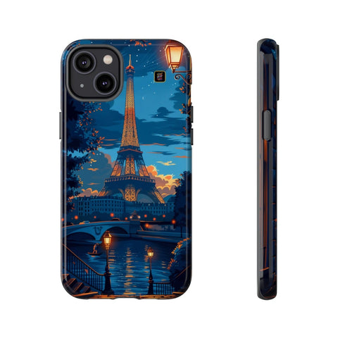 iPhone 14 | 14 Pro | 14 Plus | 14 Pro Max | 15 | 15 Pro | 15 Plus | 15 Pro Max β EiffelTower,Nightlife,ParisianRomance,Streetlamp β front-and-side