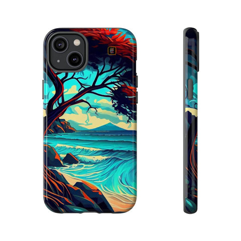iPhone 14 | 14 Pro | 14 Plus | 14 Pro Max | 15 | 15 Pro | 15 Plus | 15 Pro Max β Beach,Enchanted,Seascape,Trees β front-and-side