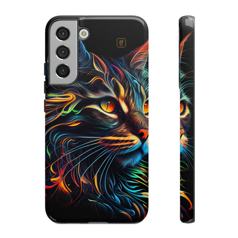 Galaxy S22 | S22 Plus | S22 Ultra | S23 | S23 Plus | S23 Ultra β Abstract,Cat,Colorful,Vibrant β front-and-side