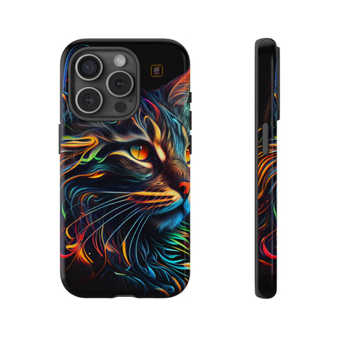iPhone 14 | 14 Pro | 14 Plus | 14 Pro Max | 15 | 15 Pro | 15 Plus | 15 Pro Max β Abstract,Cat,Colorful,Vibrant β front-and-side