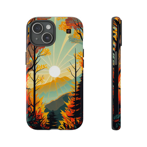 iPhone 14 | 14 Pro | 14 Plus | 14 Pro Max | 15 | 15 Pro | 15 Plus | 15 Pro Max β Autumn,Majestic,Sunbeam,Trees β front-and-side