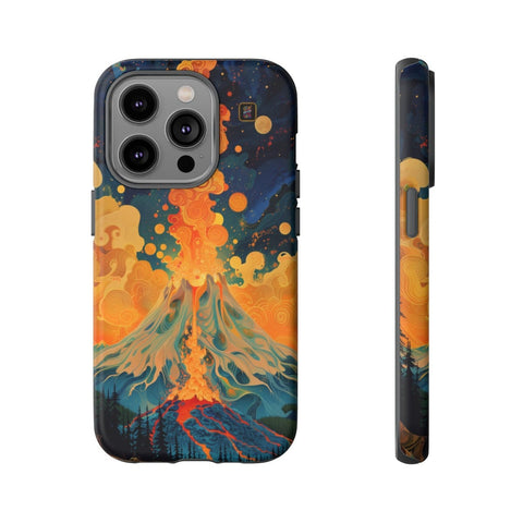 iPhone 14 | 14 Pro | 14 Plus | 14 Pro Max | 15 | 15 Pro | 15 Plus | 15 Pro Max – Colorful,Lava,Moon,Volcano – front-and-side