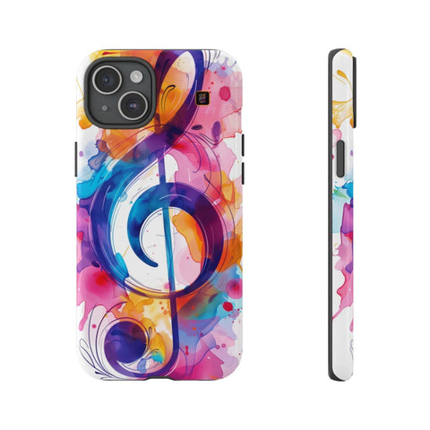 iPhone 14 | 14 Pro | 14 Plus | 14 Pro Max | 15 | 15 Pro | 15 Plus | 15 Pro Max β ArtDeco,ColorSplash,RetroStyle,TrebleClef β front-and-side